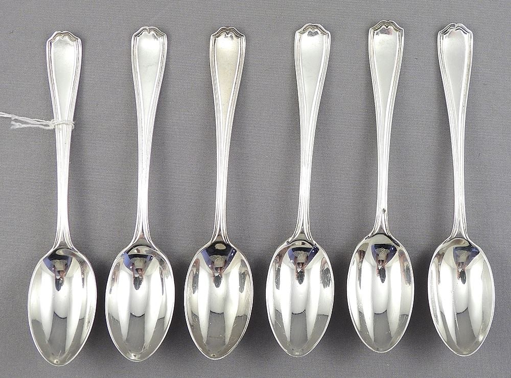 Six David Fullerton Hallmark Silver Coffee Spoons, 66 grams.: Six David Fullerton Hallmark Silver Coffee Spoons, 66 grams.
