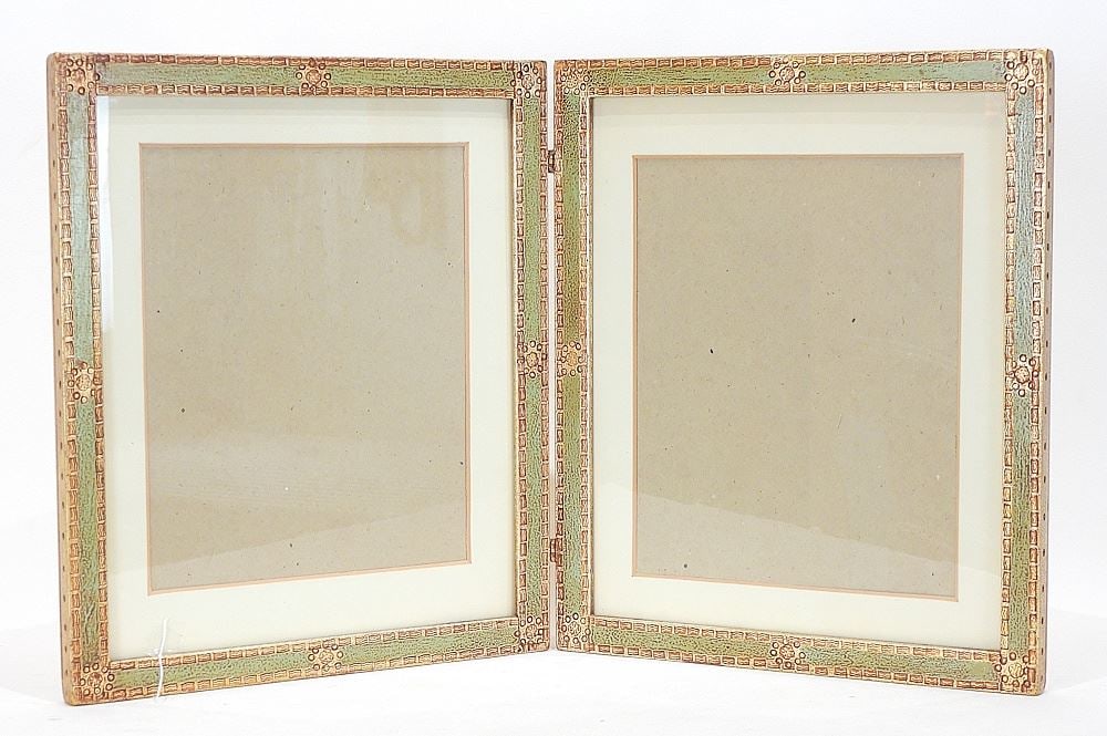 Giltwood Bifold Photograph Frame, Each Panel 13 3/8 x 11 1/4 x 5/8". (1 of 3)