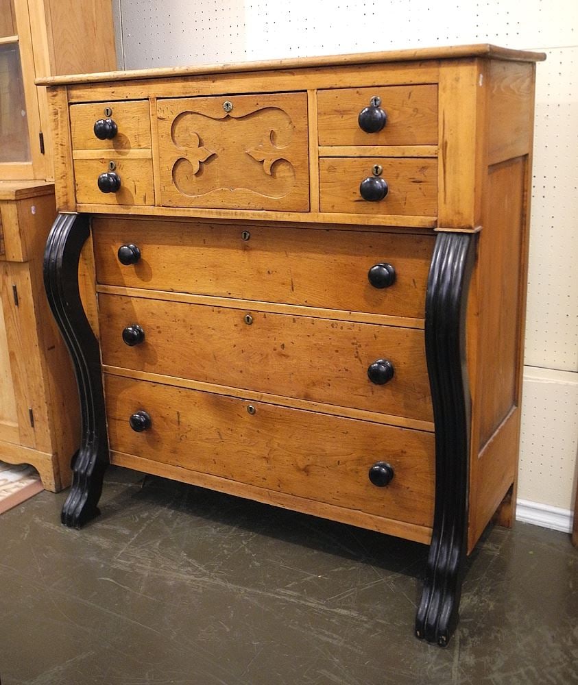 Canadina Pine Scottish Style Chest of Drawers, 47 3/4"h. (1 of 4)