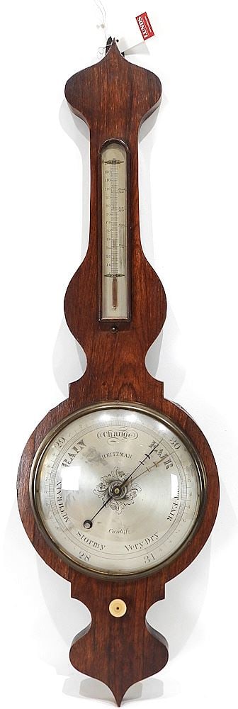 Heitzman Cardiff Banjo Barometer w/Steel Features, 41"h. (1 of 3)