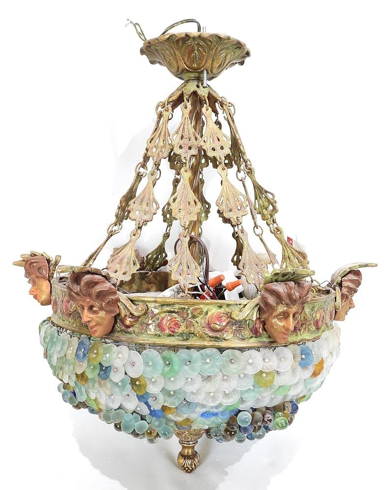 French Beaux-Arts Style Pendant Light Fixture, Ex: Marza Collection. (1 of 9)