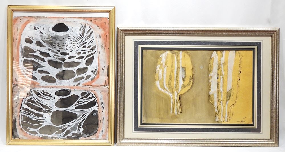 Two Watercolour signed James Tower ' 77, Larger 22 3/4 x 17 5/8" "Double Forms". (1 of 6)
