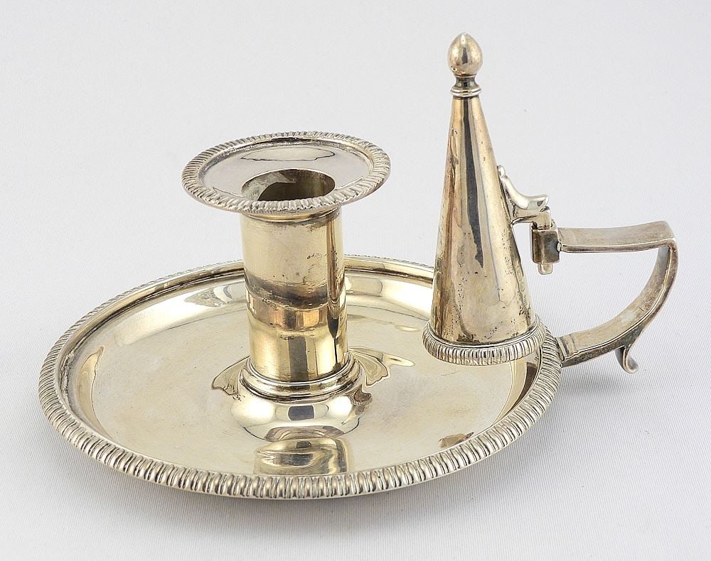 Silver Chamberstick: William Burwash & Richard Sibley, London 1809, 339g. (1 of 7)