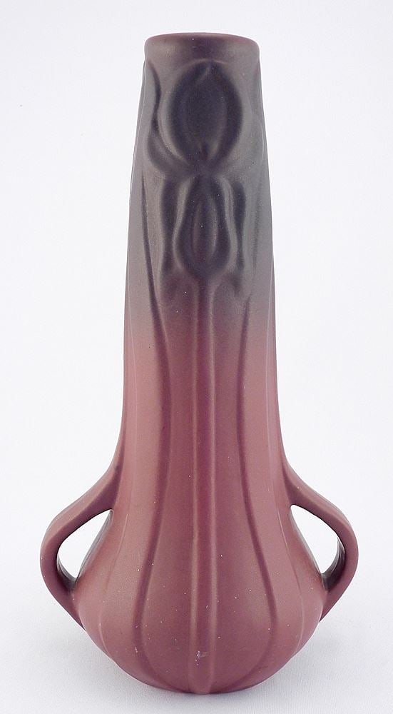 Van Briggle "Mulberry" Vase, Persian Rose Glaze, 13 1/4"h. (1 of 6)
