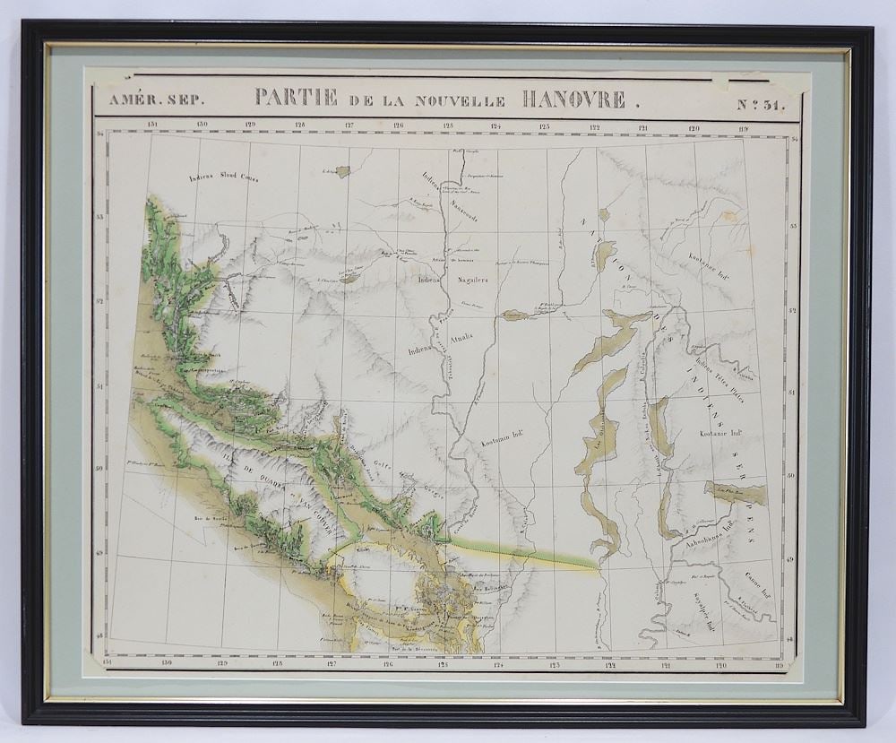 19th C. Map: "Partie de laNouvelle Hanover"/Vandermaelen/Brussels/1827, 19 x 22 1/2". (1 of 10)
