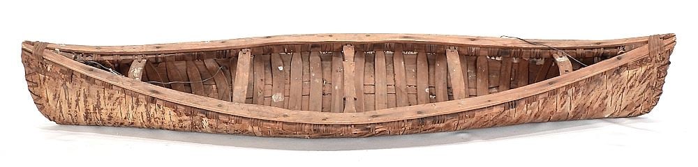Old Birch Bark Model Canoe, 36"L. (1 of 4)