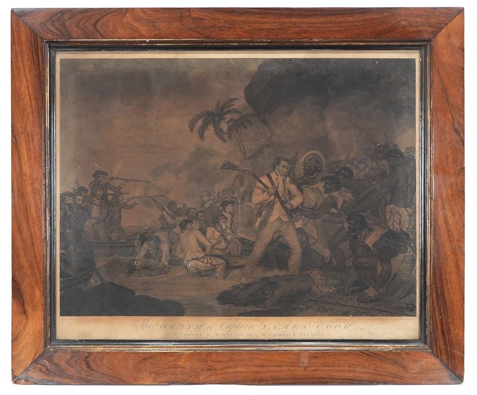 "The Death of Captain James Cook" Engraving After George Carter, 17 x 23 1/2". (1 of 8)
