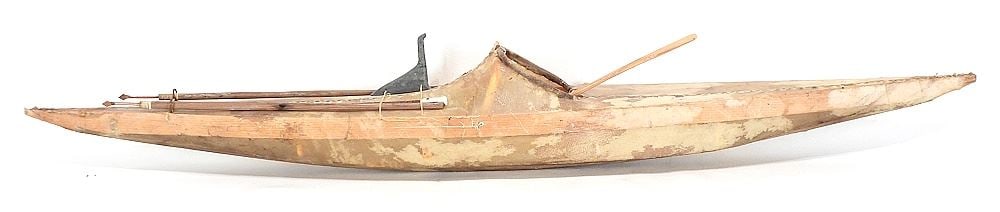 Inuit Model Seal Skin Kayak, 33"L. (1 of 6)