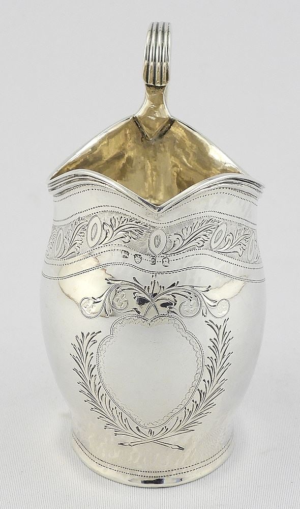 Georgian Silver Cream Jug, London 1798, 4 5/8"h, 96g. (1 of 5)
