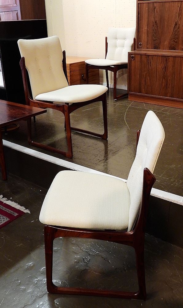 Six Vamdrup Stolefabrik Rosewood Dining Chairs.: Six Vamdrup Stolefabrik Rosewood Dining Chairs.