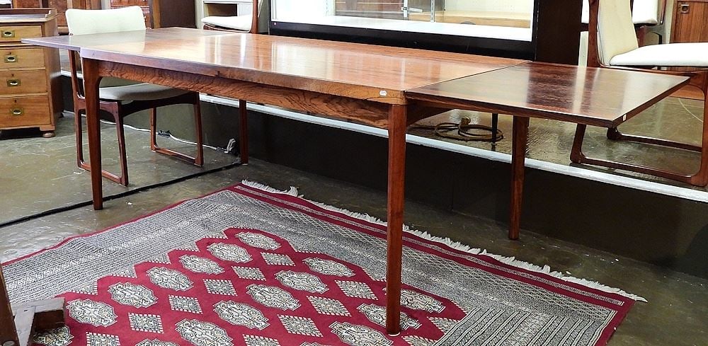 Vejle Stole Danish Rosewood Draw Leaf Dining Table w/Concealed Leaves (1 of 5)