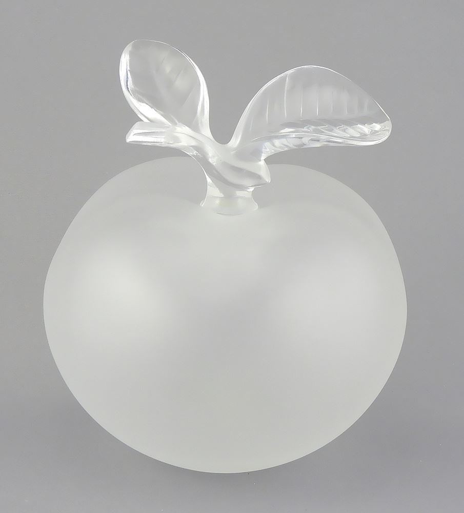 Lalique "Grande Pomme" Perfume Bottle, signed, 5 1/2"h. (1 of 6)