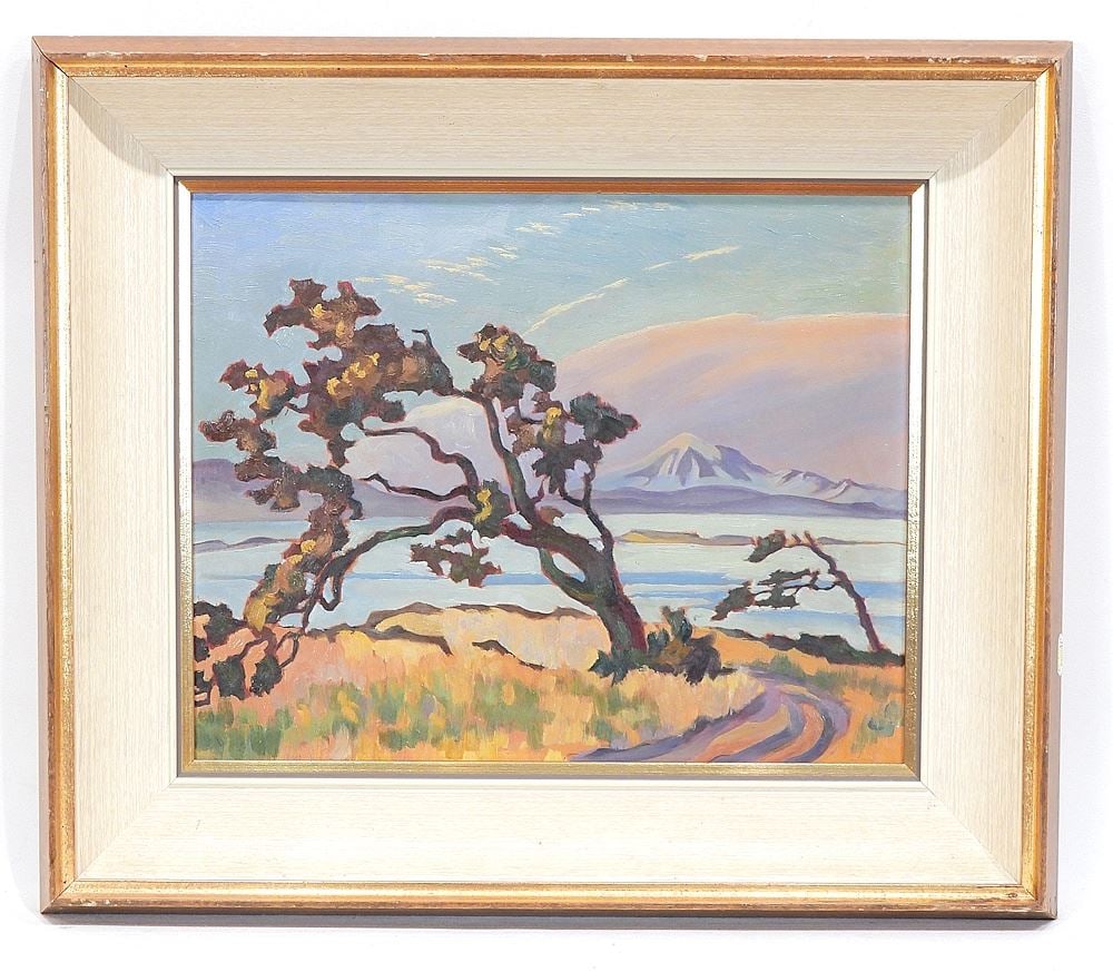 Oil on Board signed W.P. Weston (William Percival) Weston, 11 7/8 x 15" "Mt. Baker" 1930. (1 of 10)