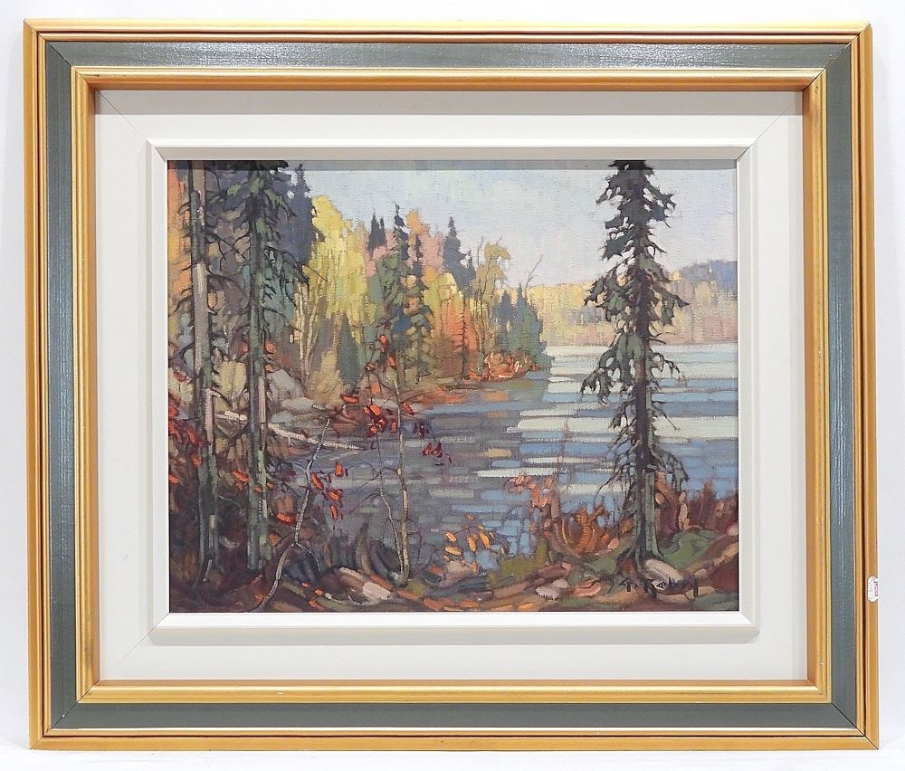 Oil on Canvas signed G. (Gaston) Rebry, 16 x 20", "Saison Automnale".: Oil on Canvas signed G. (Gaston) Rebry, 16 x 20", "Saison Automnale".