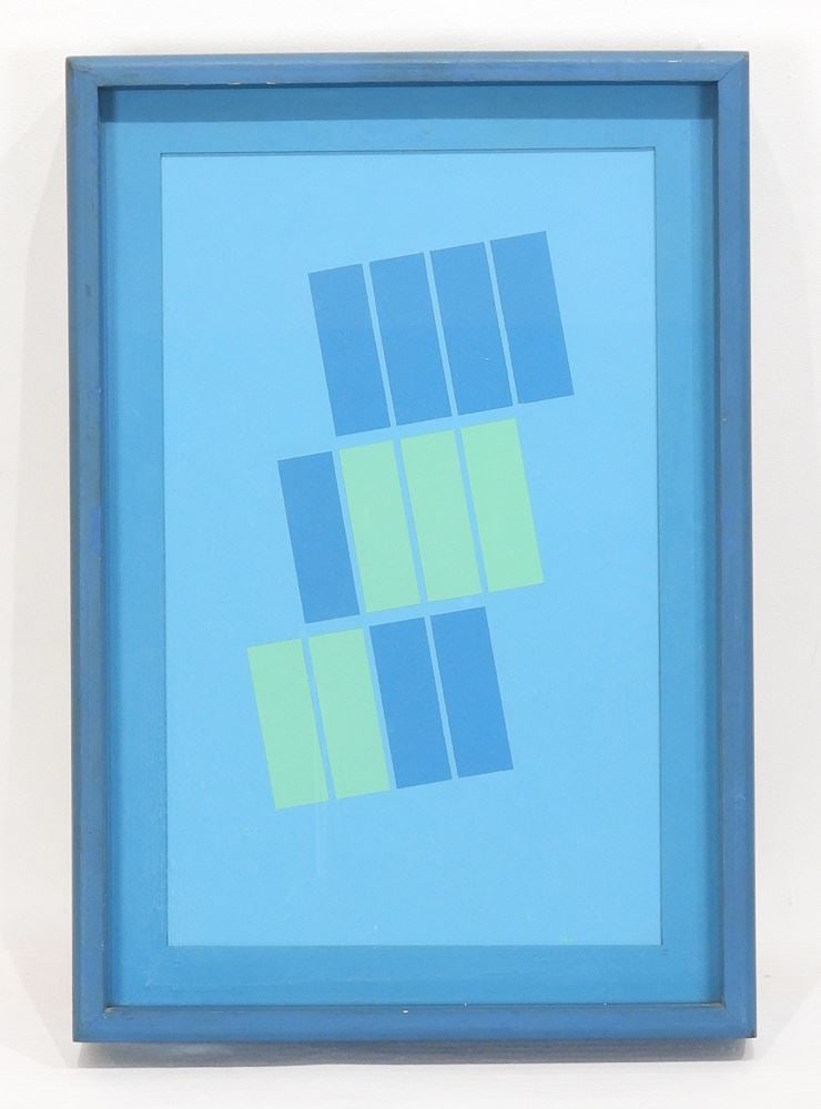 Acrylic & Latex on Masonite Mono. H67 (Lawren Phillips Harris), 14 1/4 x 9", "Echelon". (1 of 8)