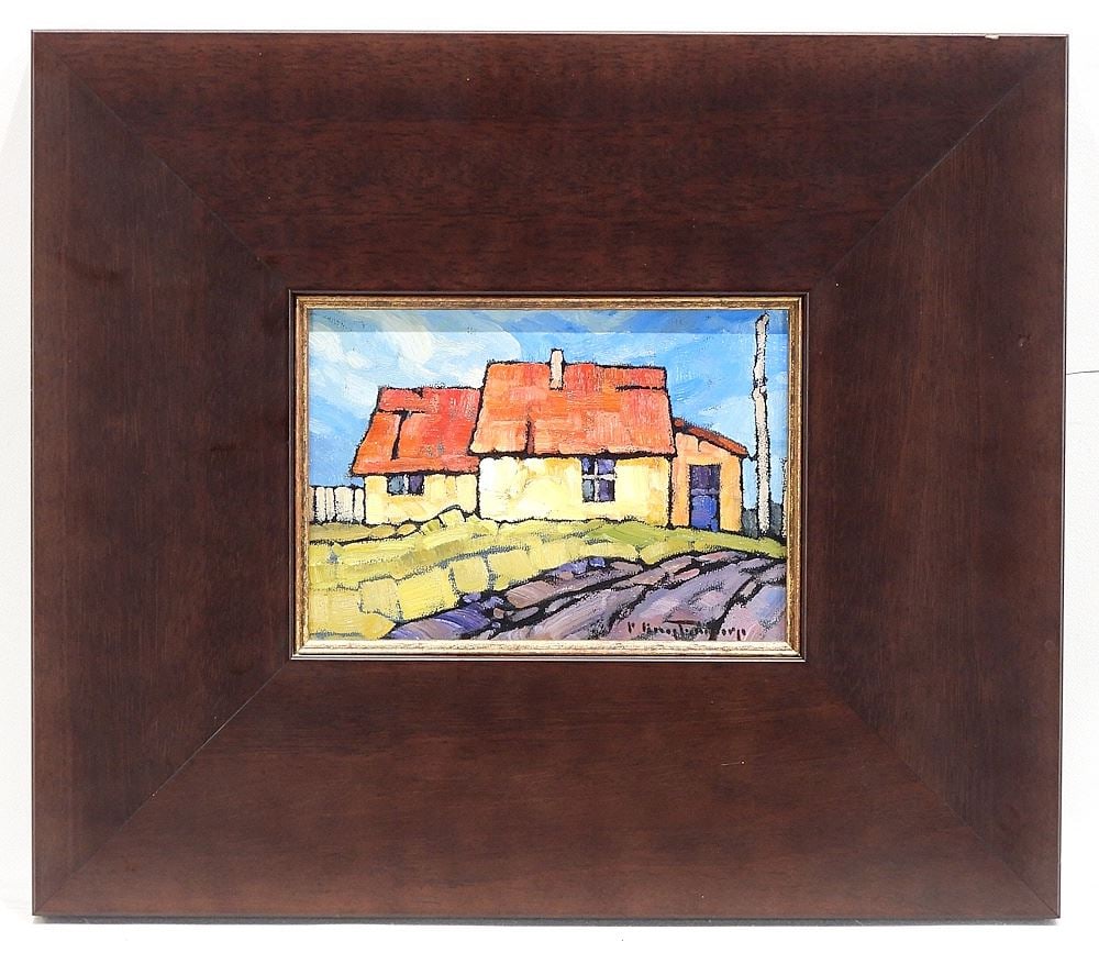 Oil on Board signed (Philip) Buytendorp, 4 3/8 x 6 3/8" "Plaster" (1 of 4)