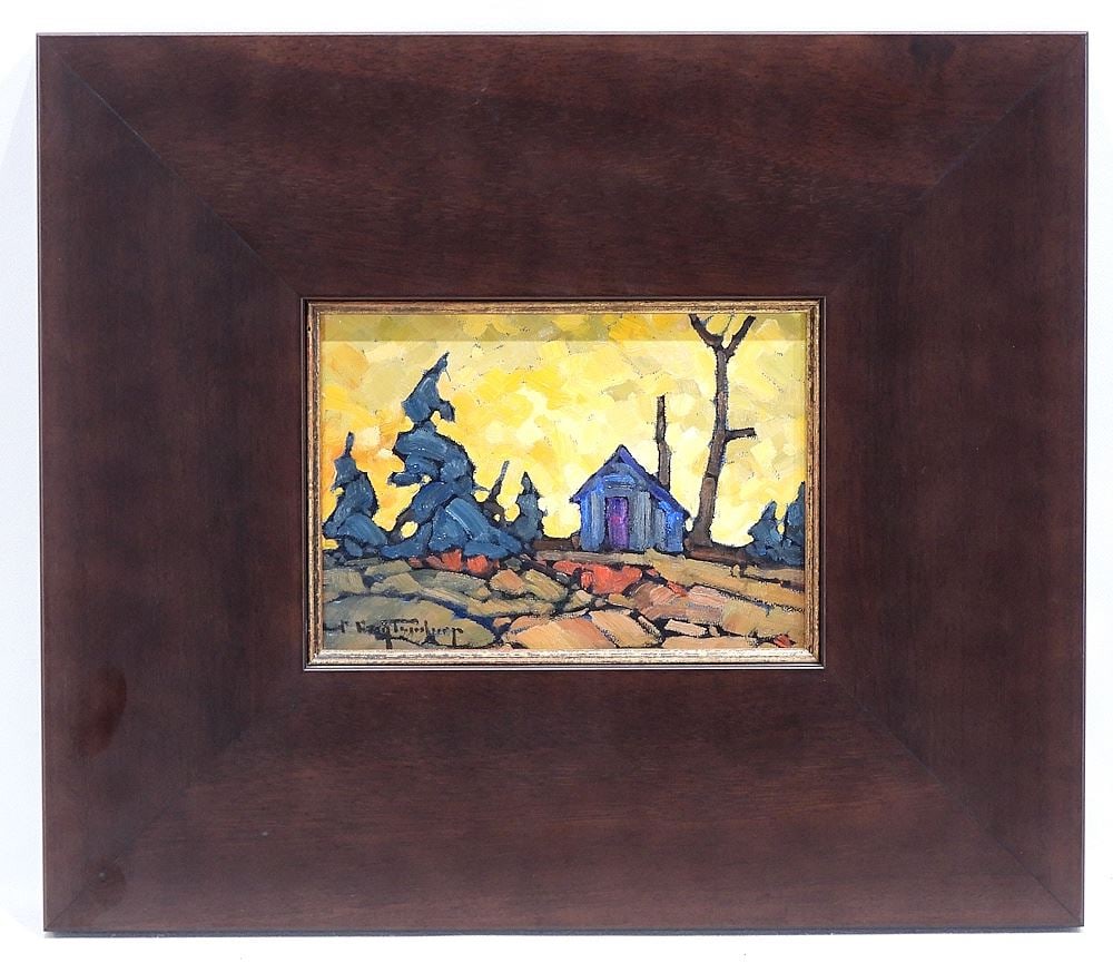 Oil on Board signed (Philip) Buytendorp, 4 3/8 x 6 1/4" "Autumn Backdrop". (1 of 4)