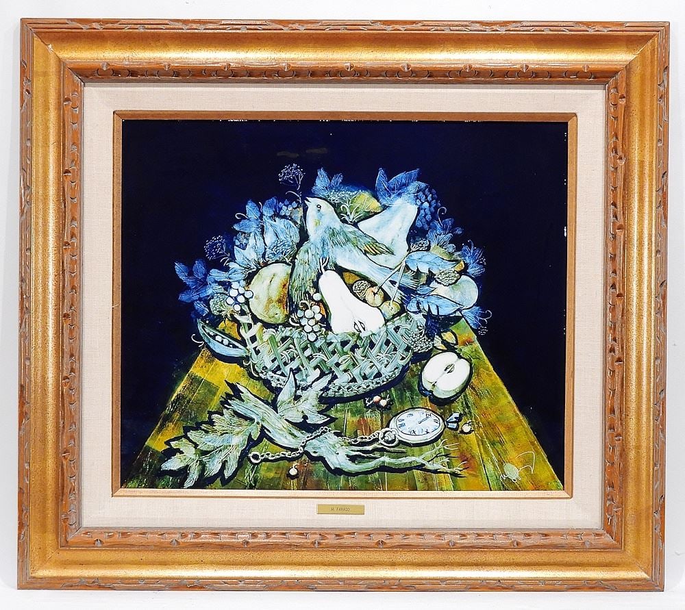 Acrylic on Board signed M. (Miklos) Farago, 20 x 24", "Still Life". (1 of 5)