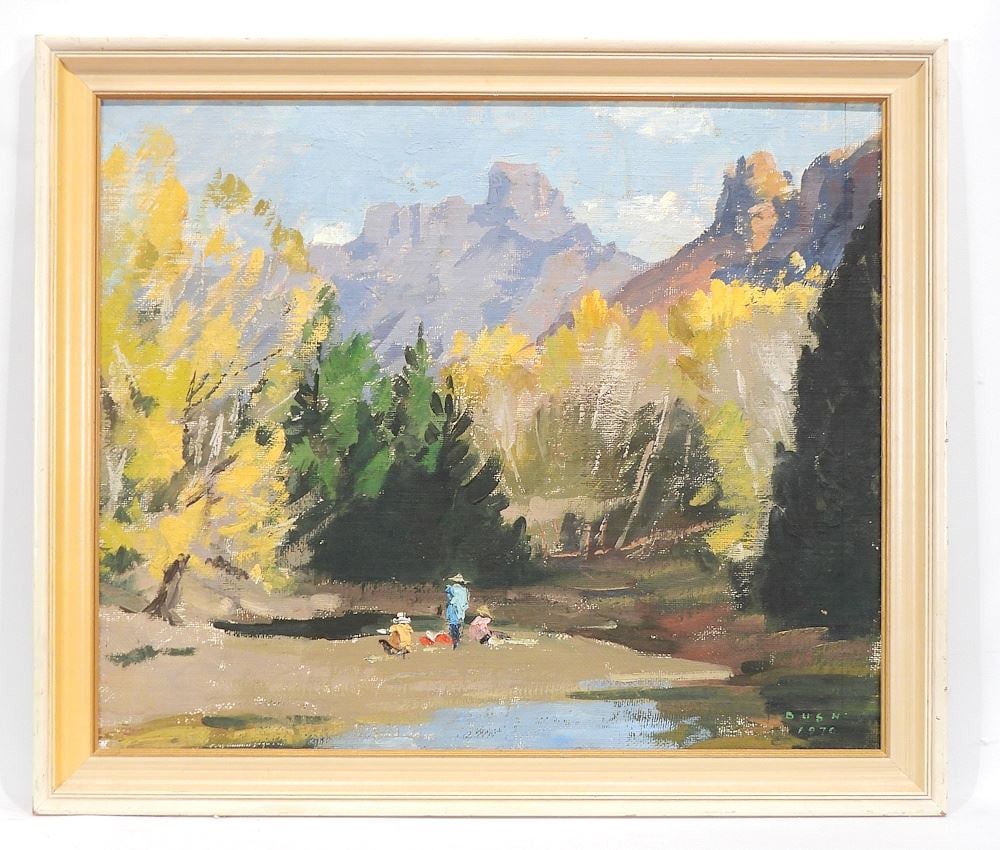 Oil on Board signed (Rowena) Bush 1970, 20 x 24", "Sketching Holiday". (1 of 6)