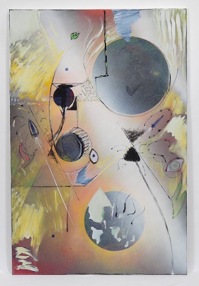 Oil on Canvas signed (James) Lindsay , 36 x 24", "Space Junk (Kim)", 2013 (1 of 6)