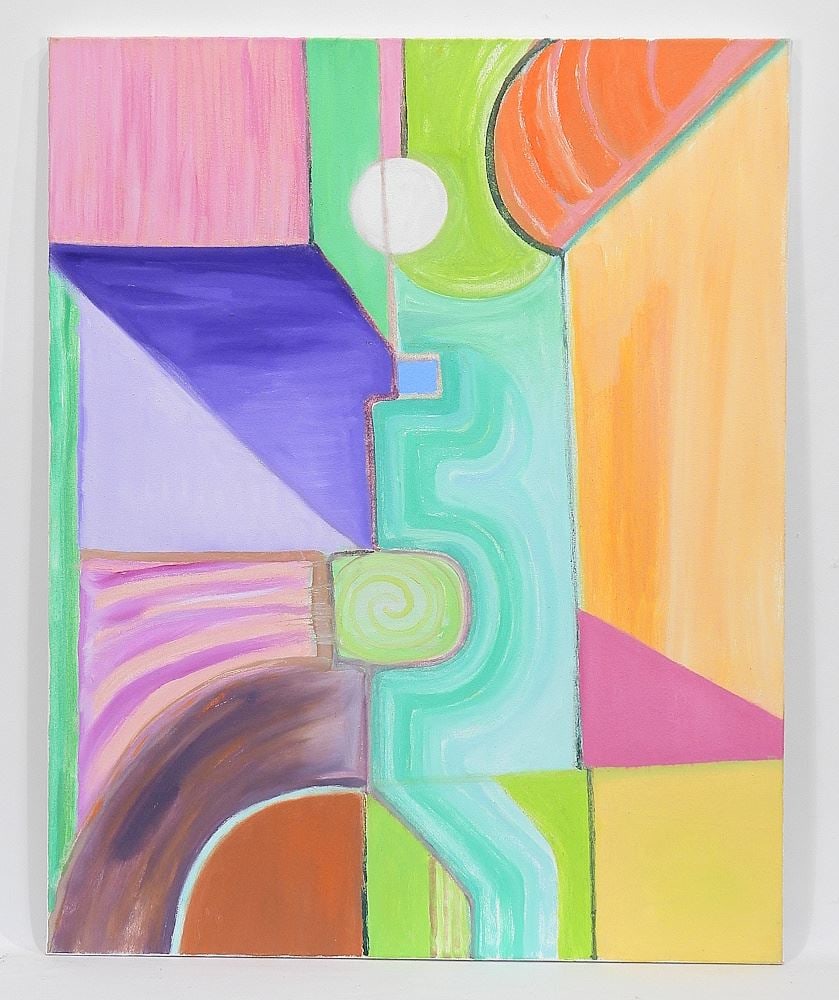 Oil on Canvas signed (James) Lindsay Verso, 30 x 24" "Cafeteria Space", 2014. (1 of 4)