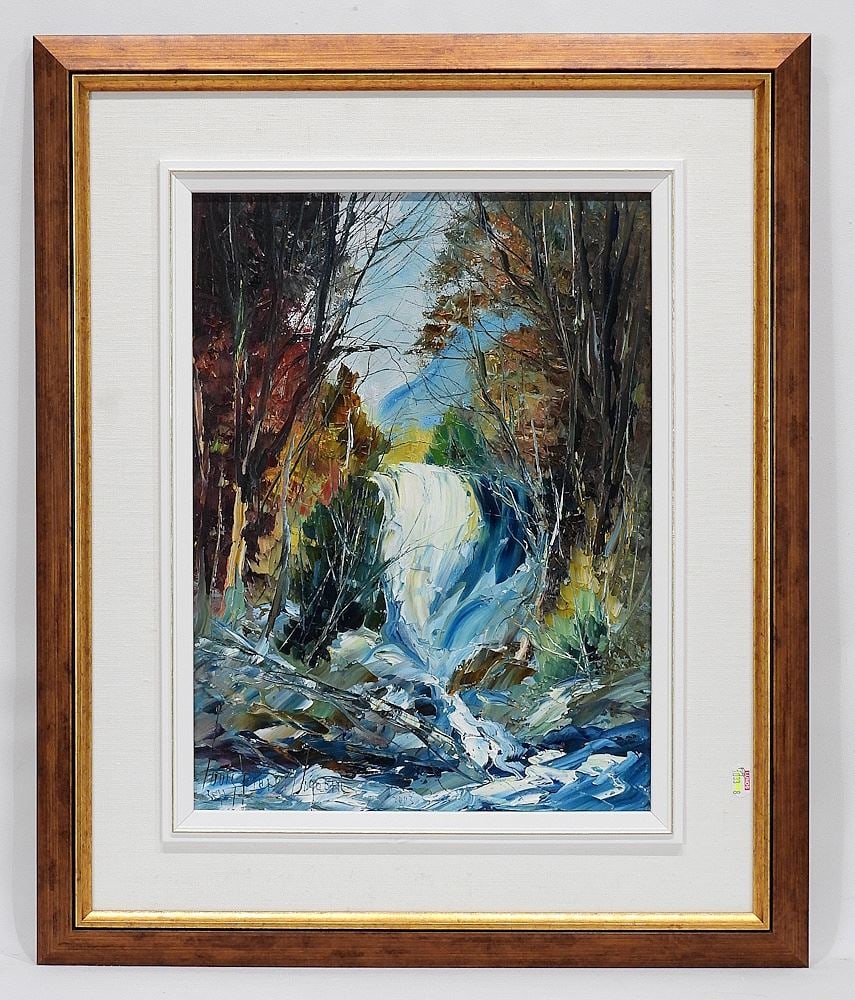 Oil on Canvas signed Indistinctly, 16 x 12", "Cascades" Sept '03. (1 of 5)