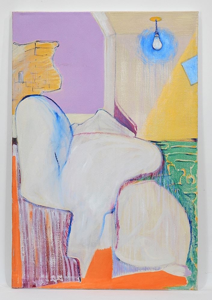 Oil on Canvas signed (James) Lindsay , 36 x 24" "Interior Space", 2014. (1 of 4)