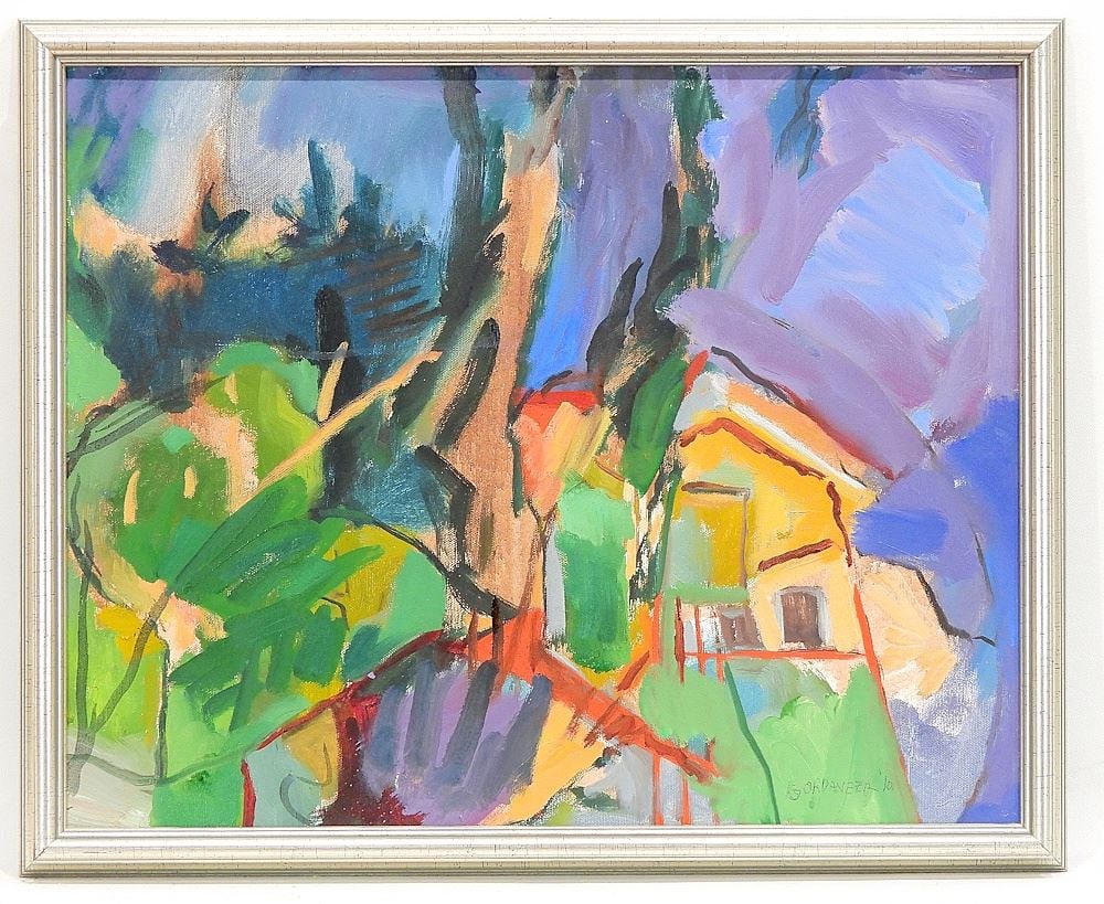 Oil on Canvas signed (James) Gordaneer '10, 16 x 20", "Rockland".: Oil on Canvas signed (James) Gordaneer '10, 16 x 20", "Rockland".