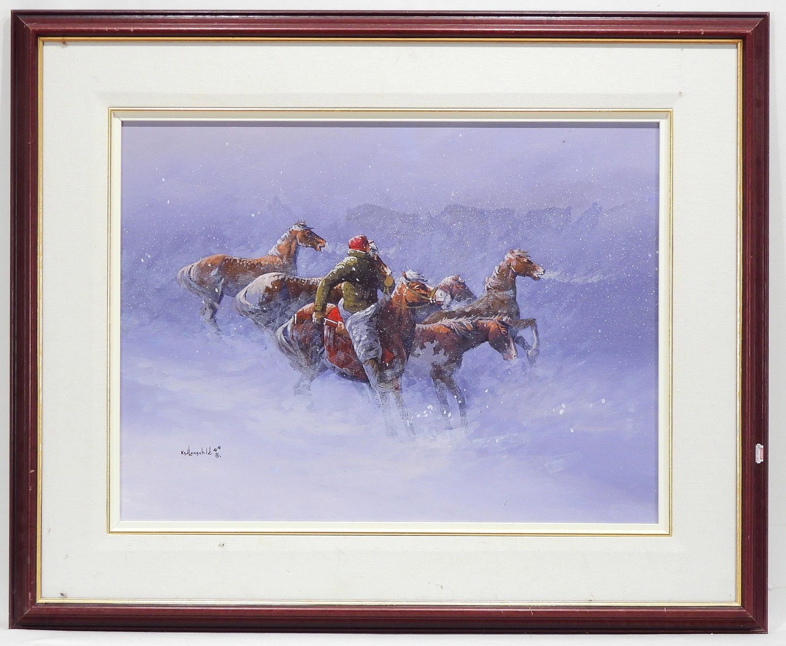 Oil on Canvas signed Ken Lonechild, 18 x 24", "Somethings Out There". (1 of 5)
