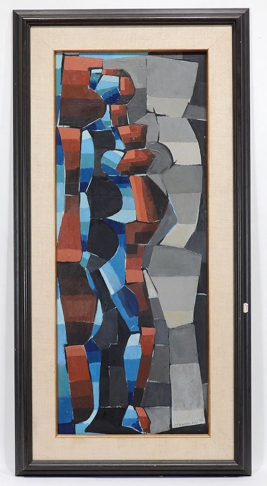 Oil on Board signed J.C.S. (Jack Craig Seaton) Wilkinson, 33 1/2 x 13 ". (1 of 5)