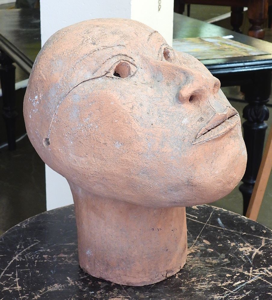 Terracotta Sculpture Attributed to Luis Merino, 14 x 9 1/4 x 13". (1 of 3)