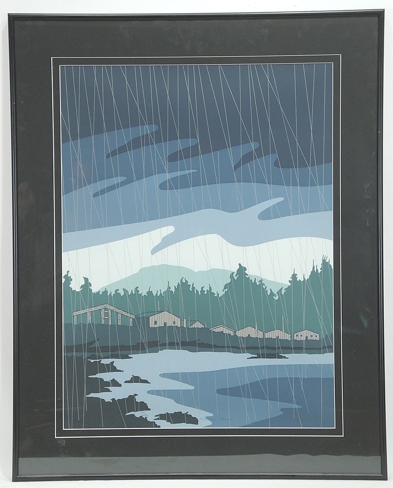 Two Serigraphs signed Roy H. Vickers , 23 1/4 x 17 1/2", "Kitkatla Winter " & "Kitkatla Spring" #34/ (1 of 8)