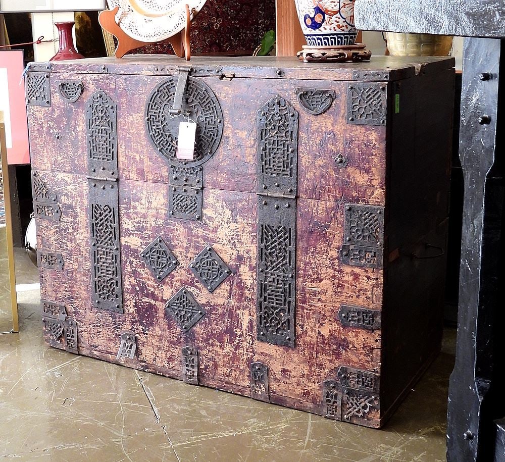 Old Korean Bandaji Chest, 25 3/4 x 32 1/4 x 15 1/2". (1 of 3)