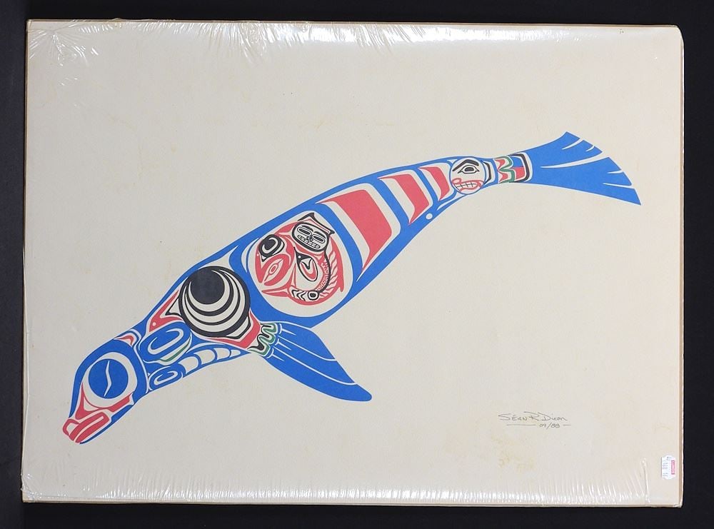 Serigraph signed Sean R. Dixon 09/88 , 17 x 23", "Seal Form", Open Edition. (1 of 3)