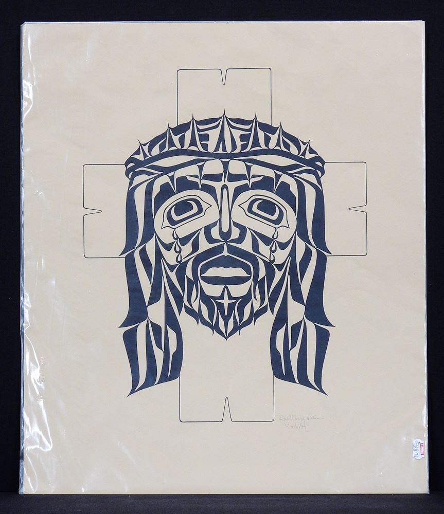 Serigraph signed Roy Henry Vickers, 20 x 17", "Jesus", unframed. (1 of 3)