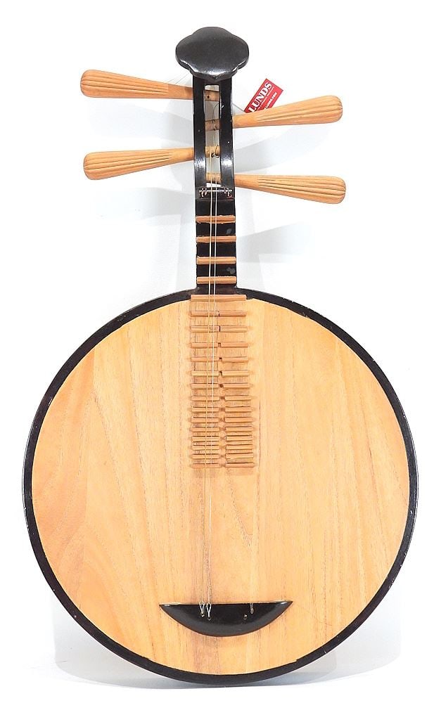 Chinese Yueqin Moon Lute, 24 1/2"h. (1 of 2)