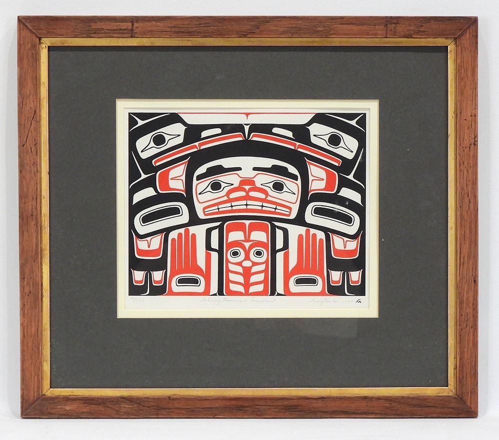 Serigraph signed Gerry Marks 1980, 7 x 8 1/4", "Shining Heavens & Corho Rent" #18/225. (1 of 3)