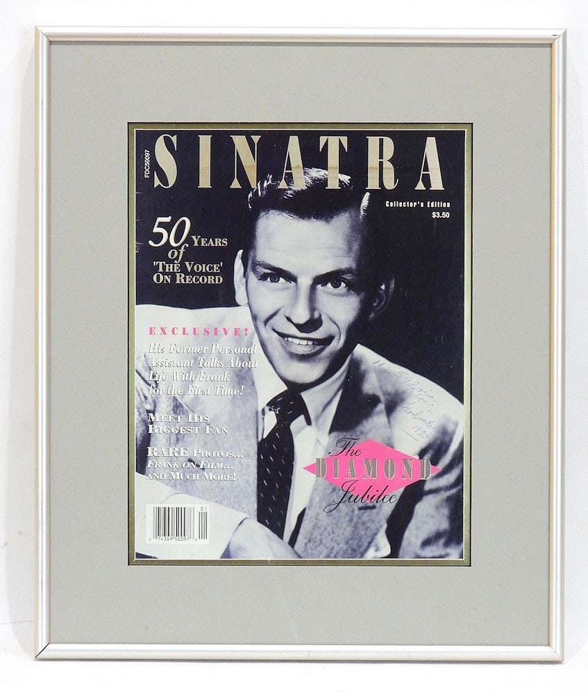 Frank Sinatra Signature "Sinatra Collector's Edition", 1990, 10 1/4 x 8". (1 of 2)