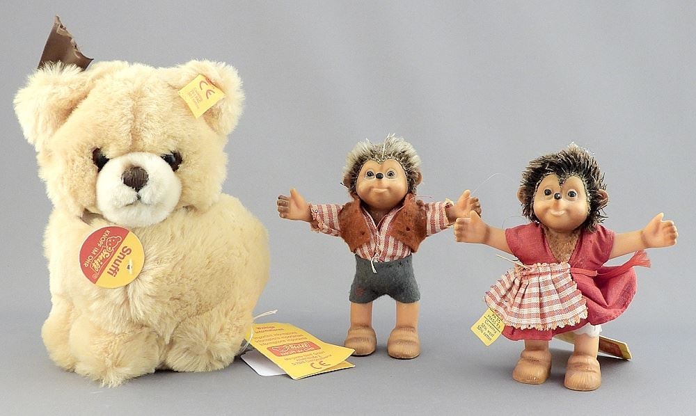 Three Steiff Animals: Snuffi/Mucki/ One Other. (1 of 2)