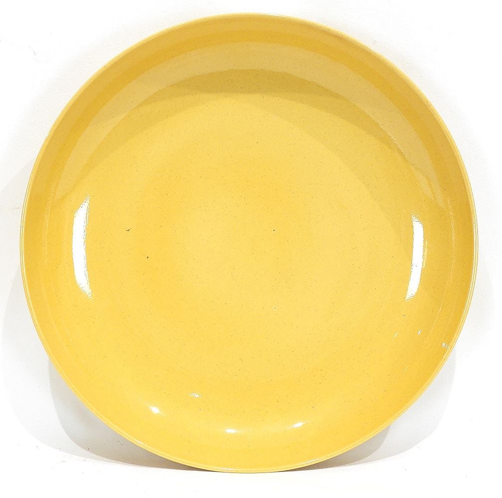 Chinese Imperial Yellow Bowl w/ Jiajing Mark, 14 1/8" Diameter.: Chinese Imperial Yellow Bowl w/ Jiajing Mark, 14 1/8" Diameter.