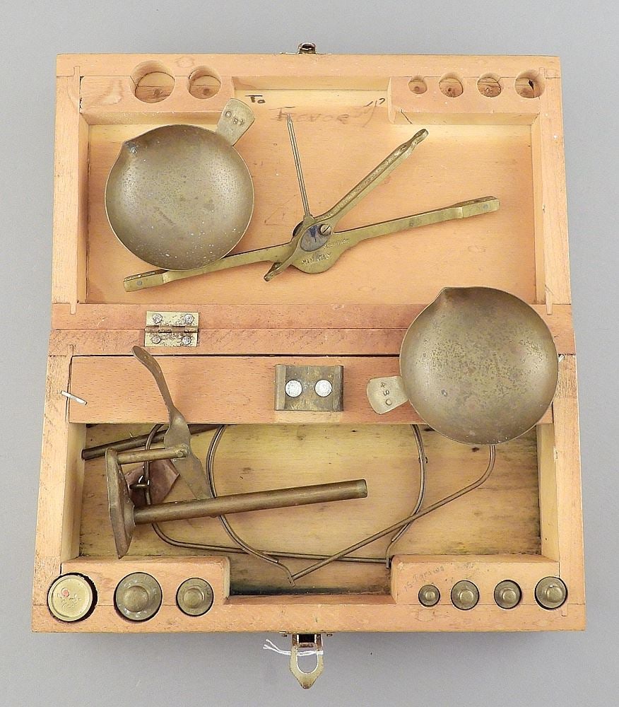 Italian Cased Gold Scale, 8"L. (1 of 2)