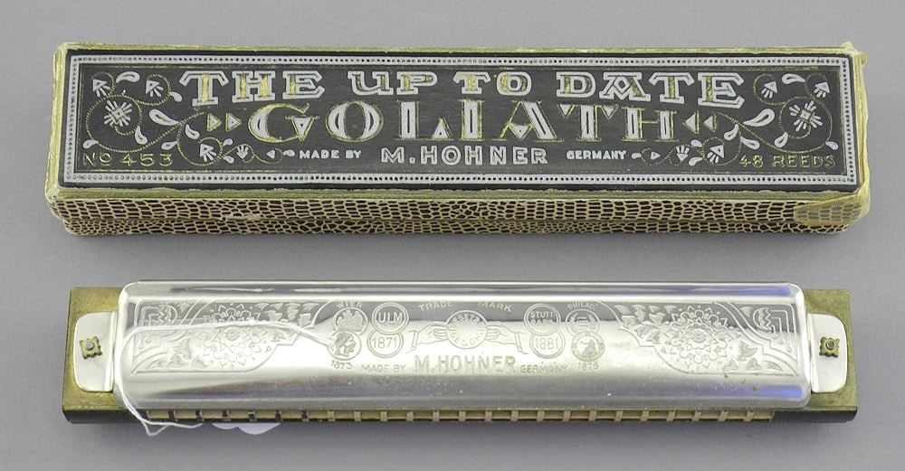 M. Hohner "Goliath" Harmonica w/ Original Box. (1 of 3)