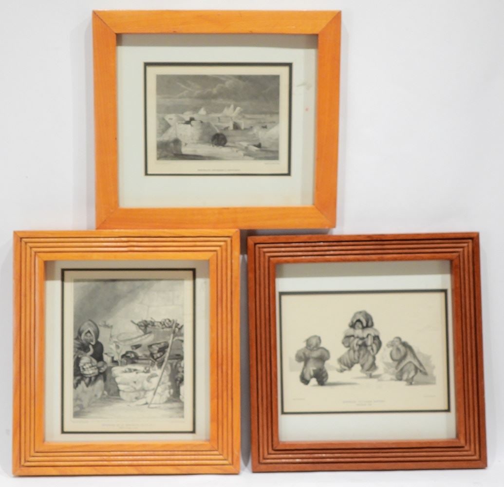 Three 1976 Restrike "Esquimeaux" Engravings After Lynn, Approx. 10 1/2 x 8". (1 of 6)