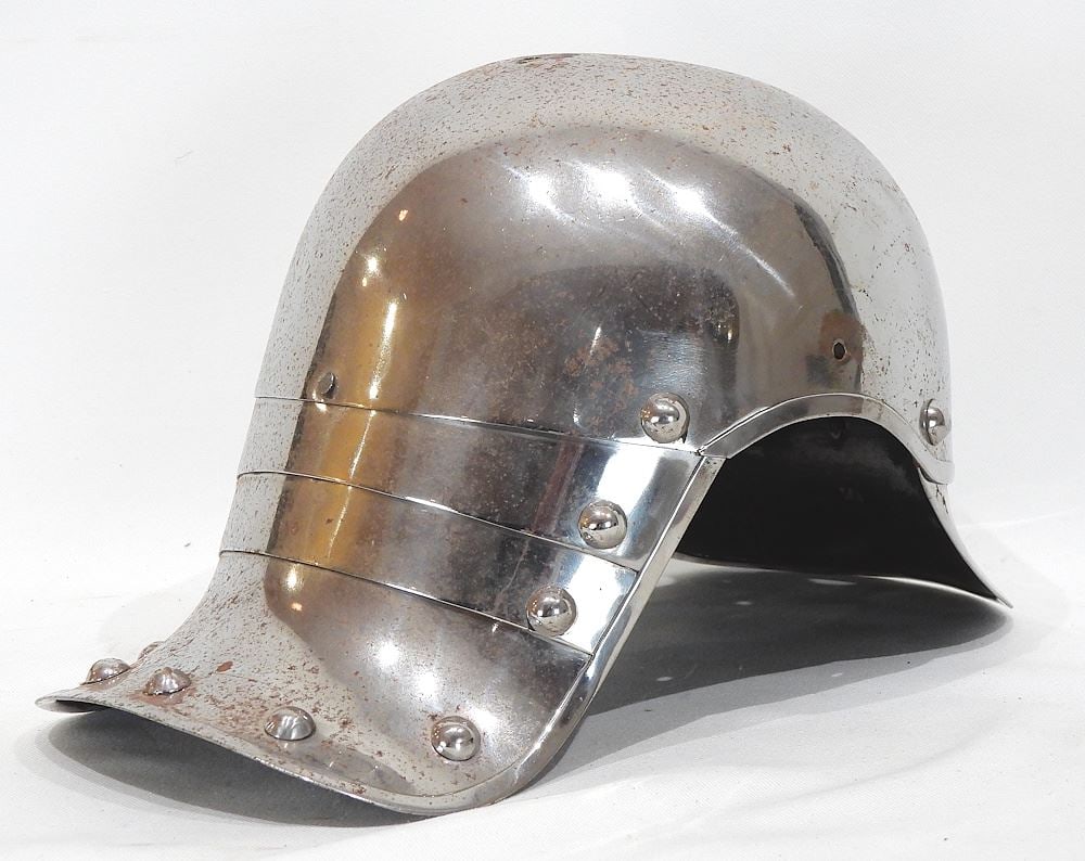 Prussian Hussars Heavy Calvary Picklehaub, Nickel Steel, 12"L. (1 of 4)