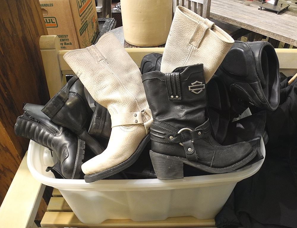 Collection of Harley Davidson Ladies Motorcycle Boots: 7 1/2 / 9 1/2 / 8/ & Puma Size S & M. (1 of 1)