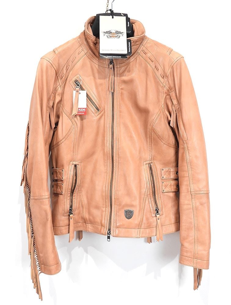 Ladies Harley Davidson Calamity Fringe Leather Jacket, Small. (1 of 5)