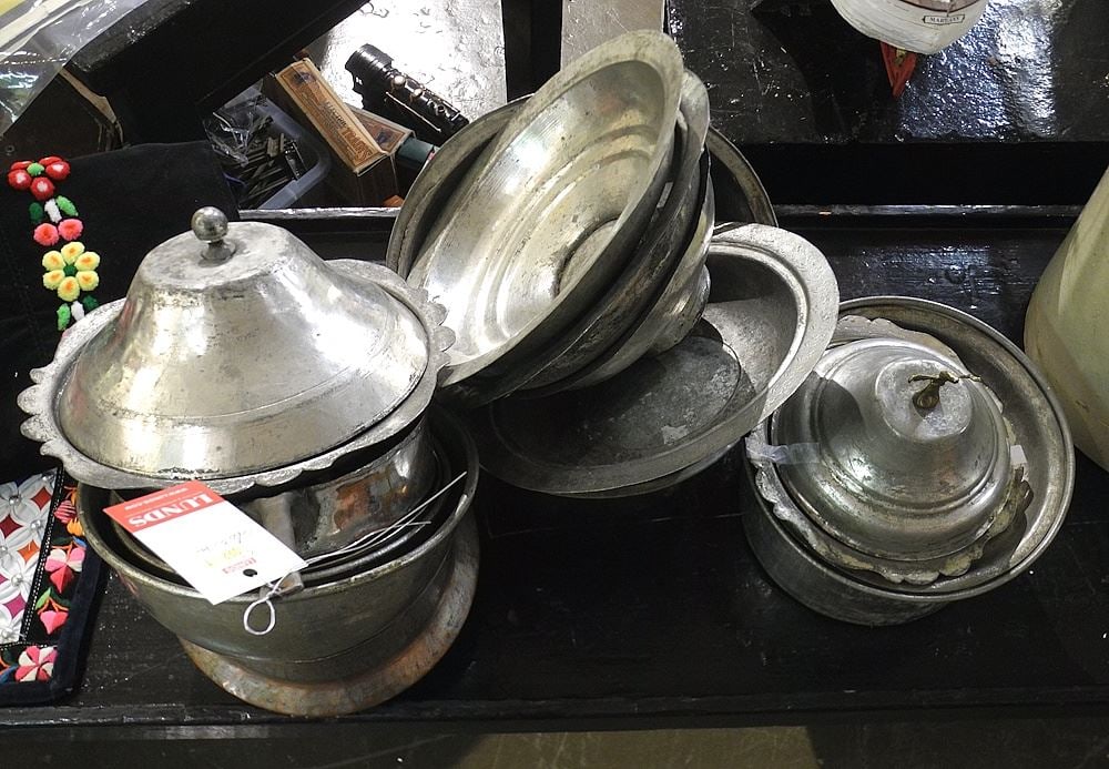 Collection of Turkish Tinned Copper & Tin Pots, 1 5/8 - 6 1/8"h. (1 of 1)