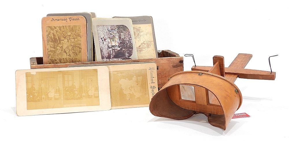 Collection of Approximately 60 Stereo Optic View Cards w/Keystone "Paragon" Scope. (1 of 3)