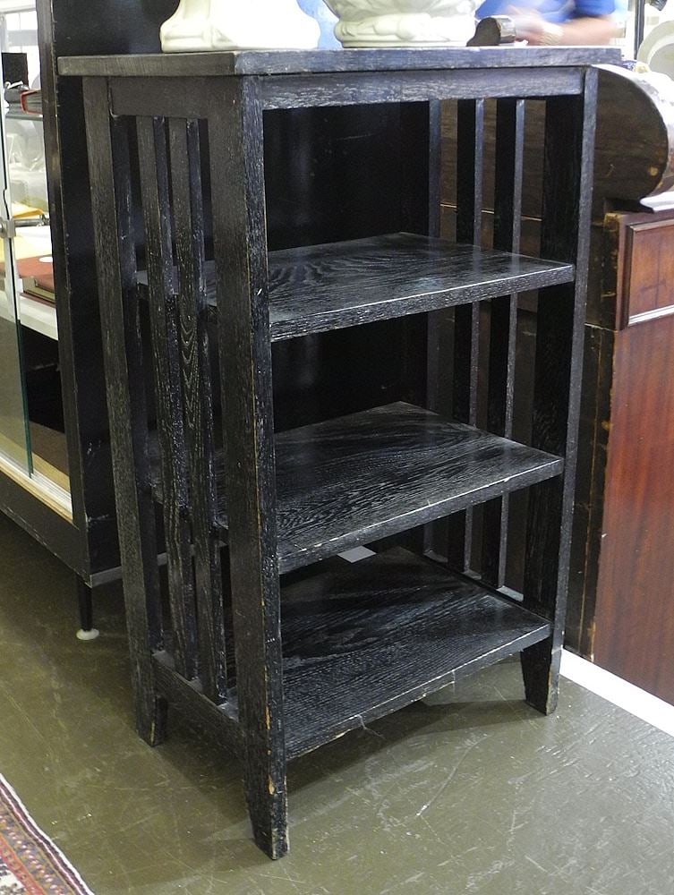 Ebonized Oak Open Shelf, 33"h. (1 of 1)