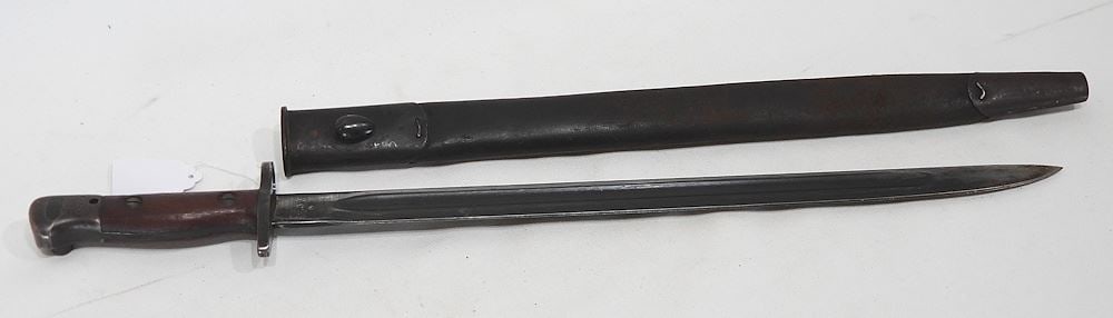 British Pattern 1907 Rifle Bayonet & Sheath, 22 3/8"L.: British Pattern 1907 Rifle Bayonet & Sheath, 22 3/8"L.